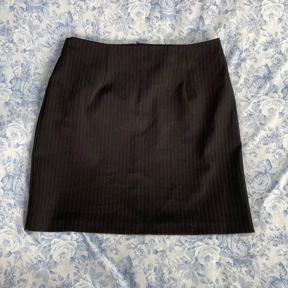 Vintage New York 7/8 Pencil Tuxedo Skirt Dark Academia Goth Emo Office Siren Vtg